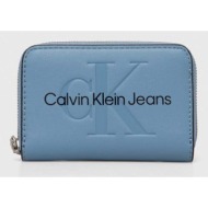πορτοφόλι calvin klein jeans χρώμα: άσπρο 100% poliuretan