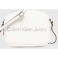 τσάντα calvin klein jeans χρώμα: άσπρο 100% poliuretan