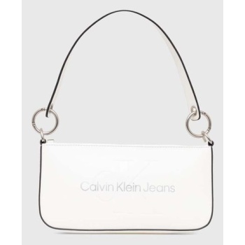 τσάντα calvin klein jeans χρώμα άσπρο 100% poliuretan