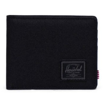 πορτοφόλι herschel roy wallet χρώμα μαύρο υφαντικό υλικό