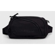 τσάντα φάκελος volcom χρώμα: μαύρο 100% πολυεστέρας