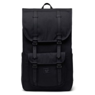 σακίδιο πλάτης herschel 11390-05881-os little america backpack χρώμα: μαύρο 100% ανακυκλωμένος πολυε