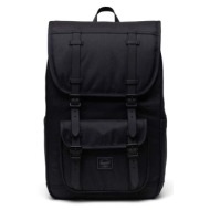 σακίδιο πλάτης herschel 11391-05881-o little america mid backpack χρώμα: μαύρο 100% υφαντικό υλικό