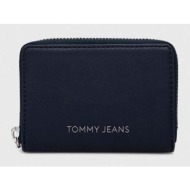 πορτοφόλι tommy jeans χρώμα: ναυτικό μπλε 100% poliuretan