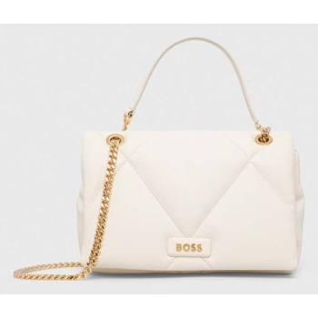 τσάντα boss χρώμα άσπρο κύριο υλικό 65% poliuretan, 35%