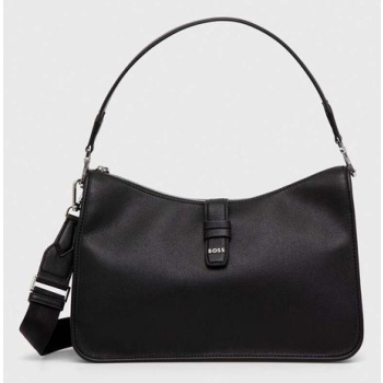τσάντα boss χρώμα μαύρο κύριο υλικό 60% poliuretan, 40%