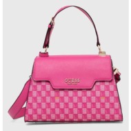 τσάντα guess χρώμα: ροζ