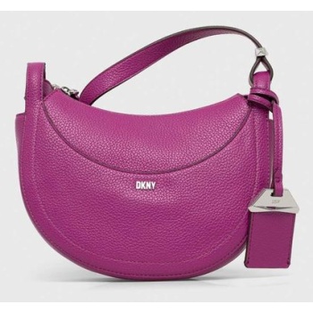 τσάντα dkny χρώμα μοβ κύριο υλικό 100% pu 