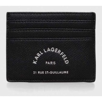 θήκη για κάρτες karl lagerfeld χρώμα μαύρο κύριο υλικό