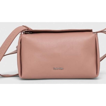 τσάντα calvin klein χρώμα ροζ 51% ανακυκλωμένος
