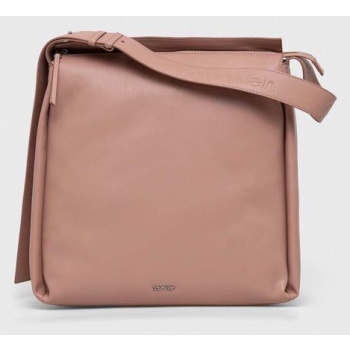 τσάντα calvin klein χρώμα ροζ 51% ανακυκλωμένος