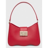 δερμάτινη τσάντα furla χρώμα: κόκκινο κύριο υλικό: 100% φυσικό δέρμα
φόδρα: 100% πολυεστέρας