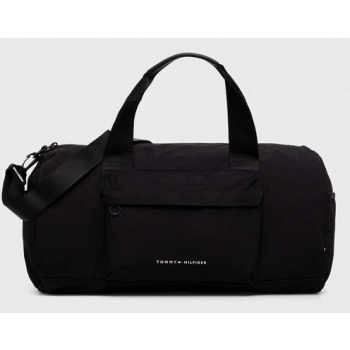 τσάντα tommy hilfiger χρώμα μαύρο υλικό 1 100%