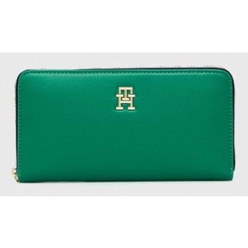 πορτοφόλι tommy hilfiger χρώμα πράσινο 51% ανακυκλωμένος