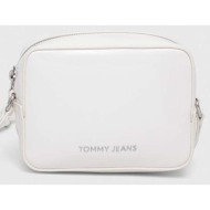 τσάντα tommy jeans χρώμα: άσπρο 100% poliuretan