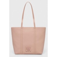 δερμάτινη τσάντα dkny χρώμα: μπεζ κύριο υλικό: 100% φυσικό δέρμα
φόδρα: 100% υφαντικό υλικό