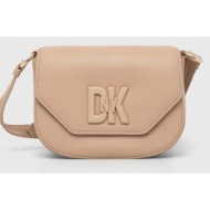 δερμάτινη τσάντα dkny χρώμα: μπεζ κύριο υλικό: 100% φυσικό δέρμα
φόδρα: 100% υφαντικό υλικό