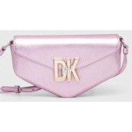 δερμάτινη τσάντα dkny χρώμα: ροζ κύριο υλικό: 100% φυσικό δέρμα
φόδρα: 100% υφαντικό υλικό
