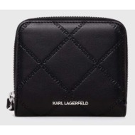 πορτοφόλι karl lagerfeld χρώμα: μαύρο 100% poliuretan