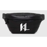 τσάντα φάκελος karl lagerfeld χρώμα: μαύρο 58% ανακυκλωμένη πολυουρεθάνη, 42% poliuretan
