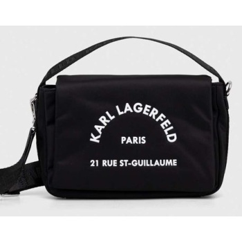 τσάντα karl lagerfeld χρώμα μαύρο 92% ανακυκλωμένο