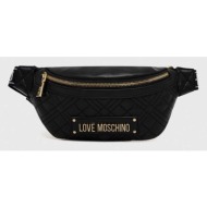 τσάντα φάκελος love moschino χρώμα: μαύρο 100% poliuretan