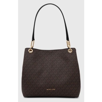τσάντα michael michael kors χρώμα καφέ 89% χλωριούχο