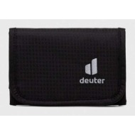 πορτοφόλι deuter travel wallet χρώμα: μαύρο 100% πολυεστέρας