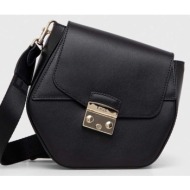 δερμάτινη τσάντα furla χρώμα: μαύρο κύριο υλικό: 80% δέρμα, 20% πολυαμίδη
φόδρα: 80% πολυεστέρας, 10