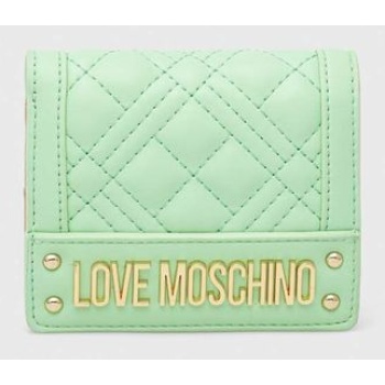 πορτοφόλι love moschino χρώμα τιρκουάζ κύριο υλικό 100%