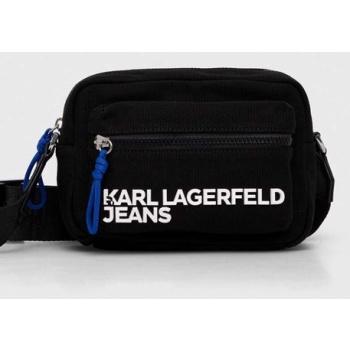 σακκίδιο karl lagerfeld jeans χρώμα μαύρο 65% ανακυκλωμένο