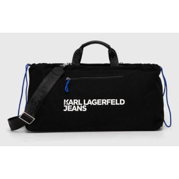 βαμβακερή τσάντα karl lagerfeld jeans χρώμα μαύρο 65%