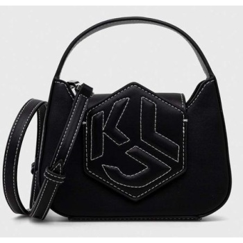 τσάντα karl lagerfeld jeans χρώμα μαύρο 100% poliuretan