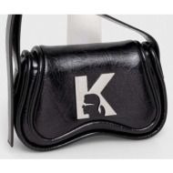 τσάντα karl lagerfeld jeans χρώμα: μαύρο 100% poliuretan