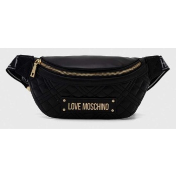 τσάντα φάκελος love moschino χρώμα μαύρο 100% poliuretan