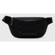 τσάντα φάκελος love moschino χρώμα: μαύρο 100% poliuretan
