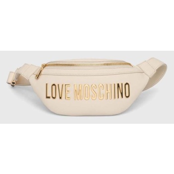 τσάντα φάκελος love moschino χρώμα μπεζ 100% poliuretan