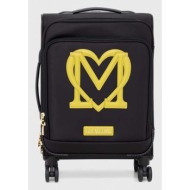 βαλίτσα love moschino χρώμα: μαύρο υφαντικό υλικό