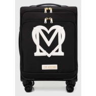 βαλίτσα love moschino χρώμα: μαύρο υφαντικό υλικό