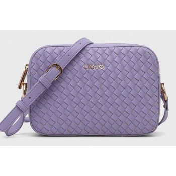 τσάντα liu jo χρώμα μοβ κύριο υλικό 100%