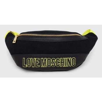 τσάντα φάκελος love moschino χρώμα μαύρο 60% βαμβάκι, 20%