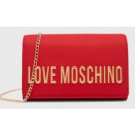 τσάντα love moschino χρώμα: κόκκινο 100% poliuretan