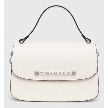 τσάντα twinset χρώμα άσπρο κύριο υλικό 100%