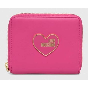 πορτοφόλι love moschino χρώμα ροζ συνθετικό ύφασμα