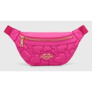 τσάντα φάκελος love moschino χρώμα: ροζ 80% πολυεστέρας, 20% poliuretan