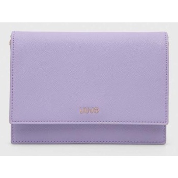 τσάντα liu jo χρώμα μοβ κύριο υλικό 100%