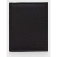 δερμάτινο πορτοφόλι sisley ανδρικά, χρώμα: μαύρο 100% φυσικό δέρμα