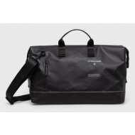 τσάντα strellson χρώμα: μαύρο 100% συνθετικό ύφασμα