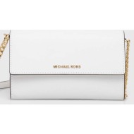 δερμάτινη τσάντα michael michael kors χρώμα: άσπρο 100% δέρμα βοοειδών