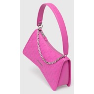 τσάντα karl lagerfeld χρώμα: ροζ 46% ανακυκλωμένο δέρμα, 22% poliuretan, 16% άλλα ύλη, 13% ανακυκλωμ